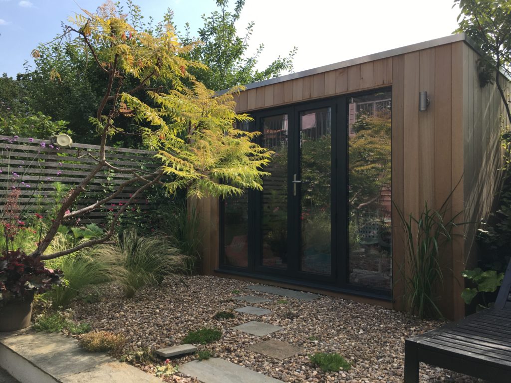 Contemporary Cubed Studio with UPVC French doors